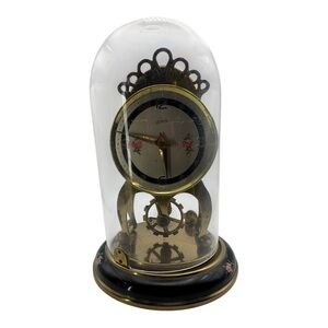 Vintage Schatz Anniversary Clock W Dome Brass Germany Day 8 Unadjusted